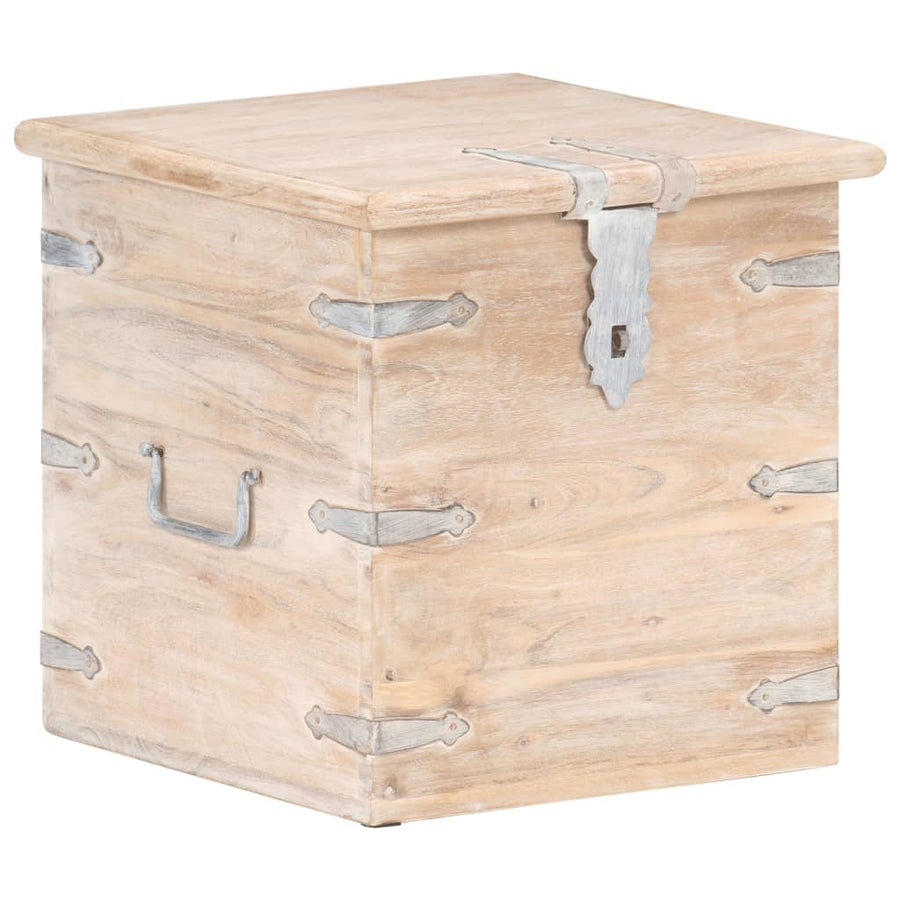 Opbergkist 40X40X40 Cm Massief Acaciahout 1 Lichtbruin