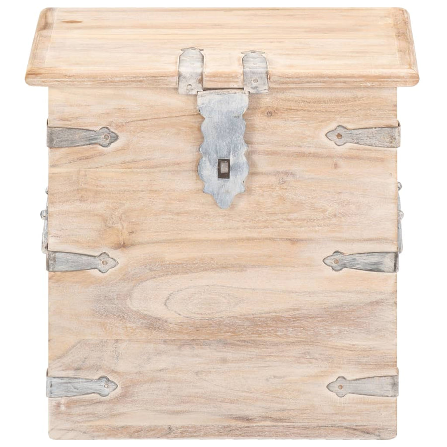 Opbergkist 40X40X40 Cm Massief Acaciahout 1 Lichtbruin