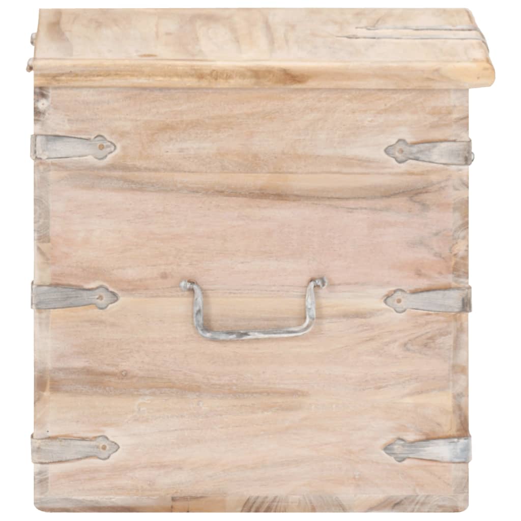 Opbergkist 40X40X40 Cm Massief Acaciahout 1 Lichtbruin