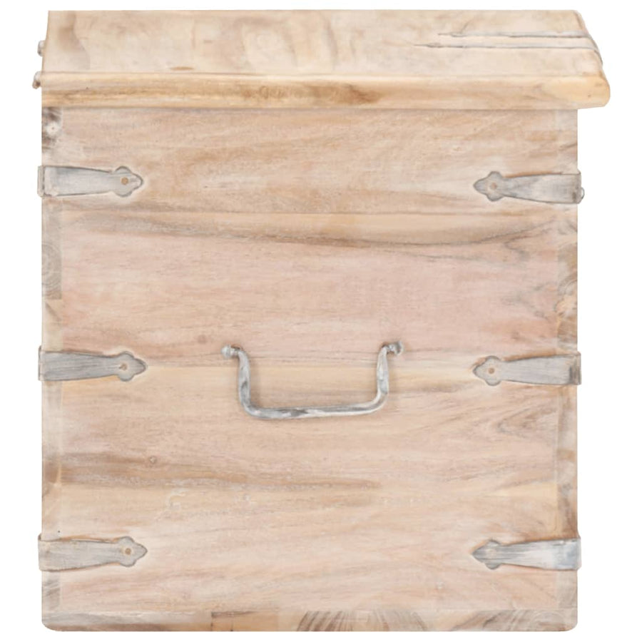 Opbergkist 40X40X40 Cm Massief Acaciahout 1 Lichtbruin