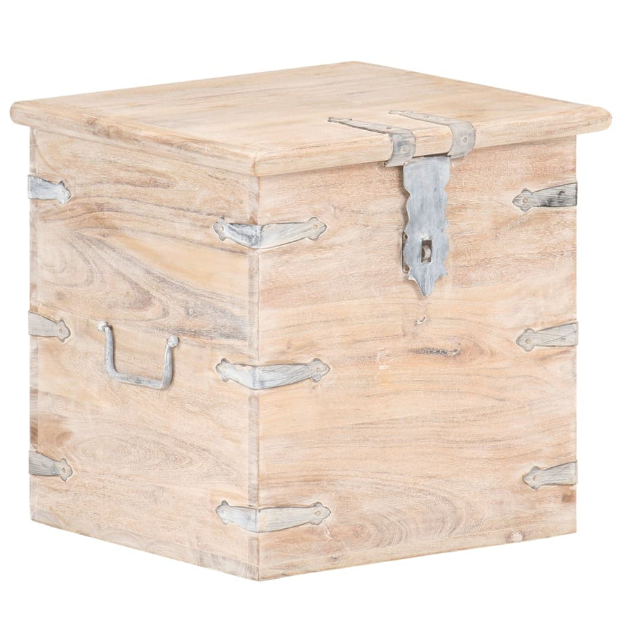 Opbergkist 40X40X40 Cm Massief Acaciahout 1 Lichtbruin