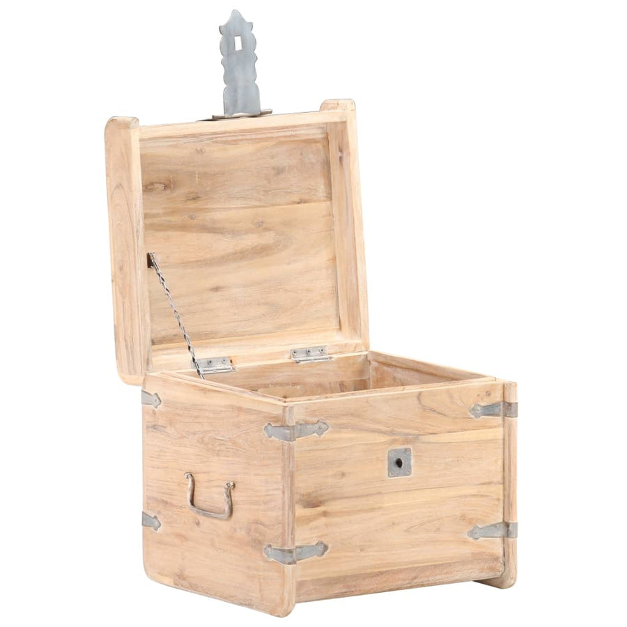 Kist 40X40X40 Cm Massief Acaciahout 40 x 40 x 40 cm Lichtbruin