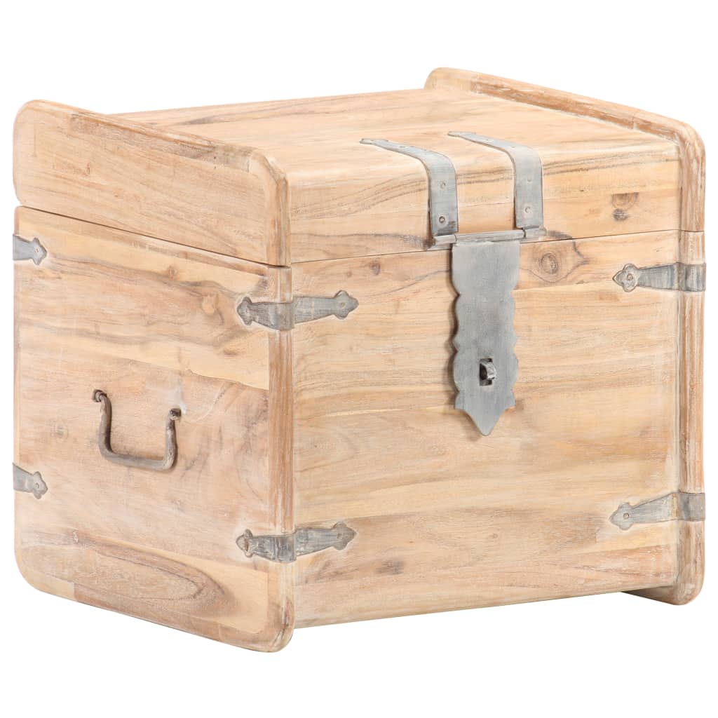Kist 40X40X40 Cm Massief Acaciahout 40 x 40 x 40 cm Lichtbruin