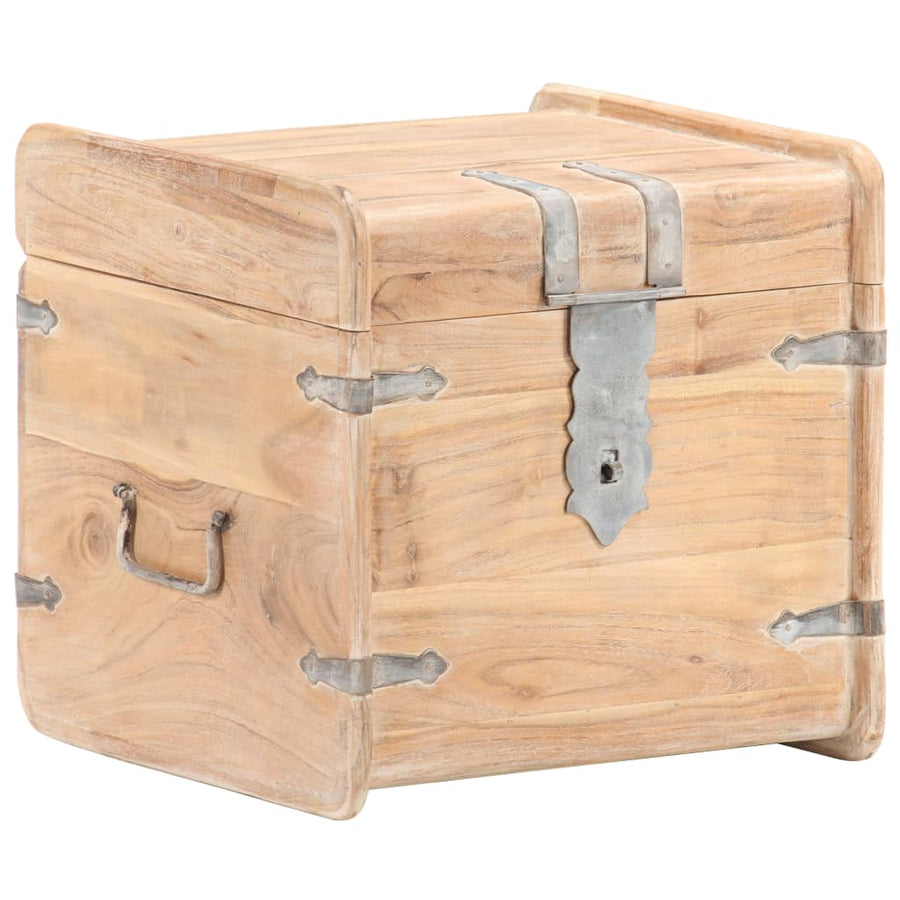 Kist 40X40X40 Cm Massief Acaciahout 40 x 40 x 40 cm Lichtbruin