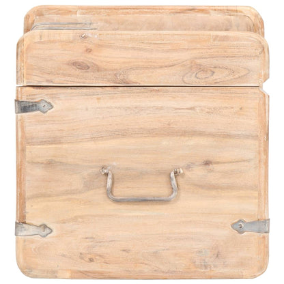 Kist 40X40X40 Cm Massief Acaciahout 40 x 40 x 40 cm Lichtbruin