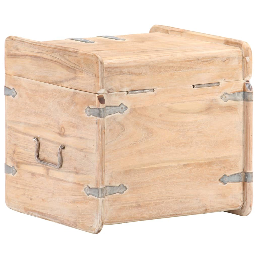 Kist 40X40X40 Cm Massief Acaciahout 40 x 40 x 40 cm Lichtbruin