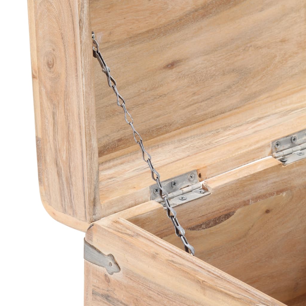 Kist 40X40X40 Cm Massief Acaciahout 40 x 40 x 40 cm Lichtbruin