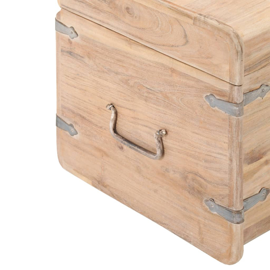 Kist 40X40X40 Cm Massief Acaciahout 40 x 40 x 40 cm Lichtbruin