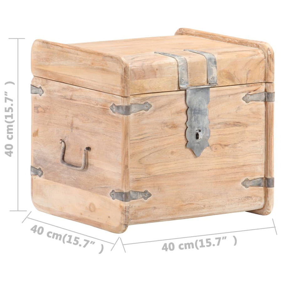 Kist 40X40X40 Cm Massief Acaciahout 40 x 40 x 40 cm Lichtbruin