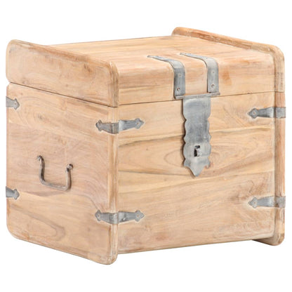 Kist 40X40X40 Cm Massief Acaciahout 40 x 40 x 40 cm Lichtbruin