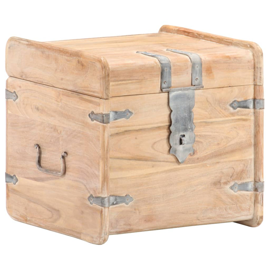 Kist 40X40X40 Cm Massief Acaciahout 40 x 40 x 40 cm Lichtbruin