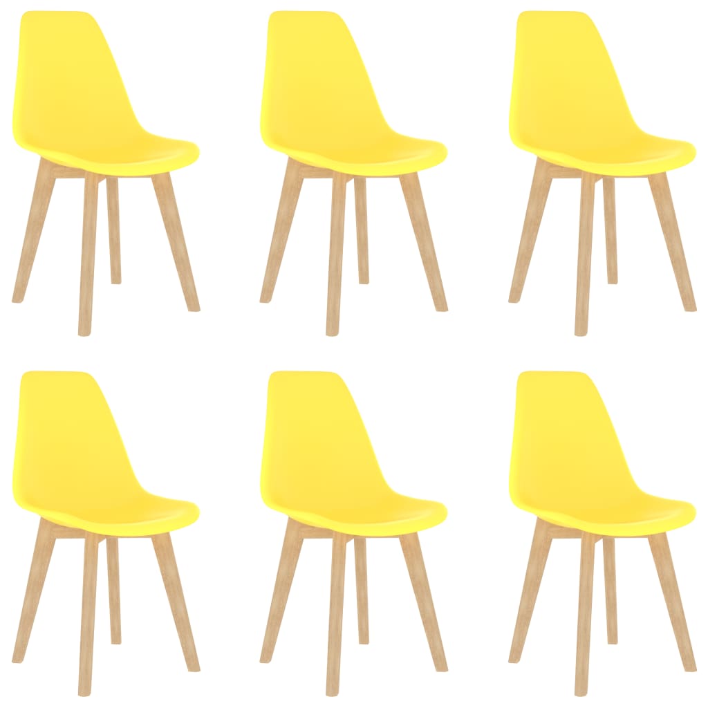 Eetkamerstoelen 6 St Kunststof Geel