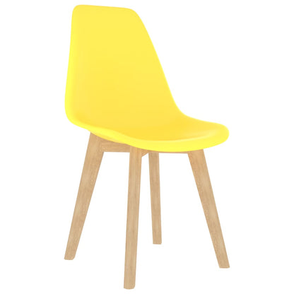 Eetkamerstoelen 6 St Kunststof Geel