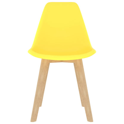 Eetkamerstoelen 6 St Kunststof Geel