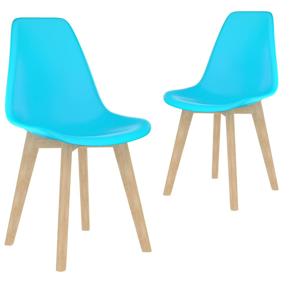 Eetkamerstoelen 2 st kunststof blauw