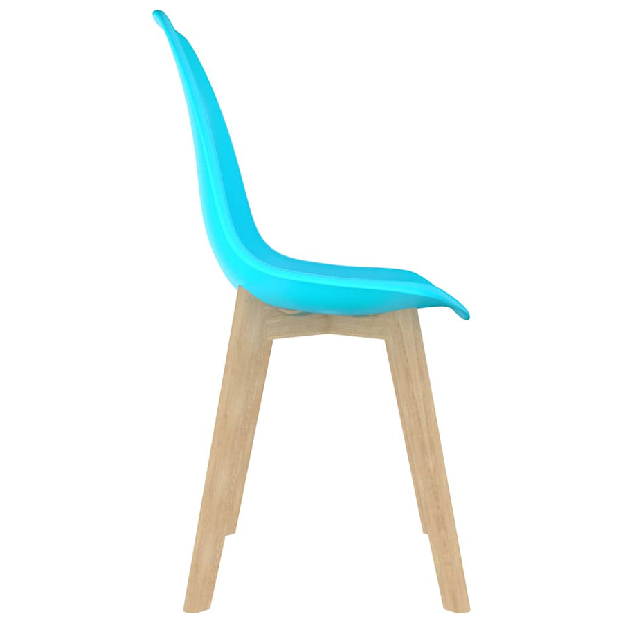 Eetkamerstoelen 2 st kunststof blauw