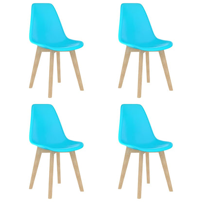 Eetkamerstoelen 4 St Kunststof Blauw 4