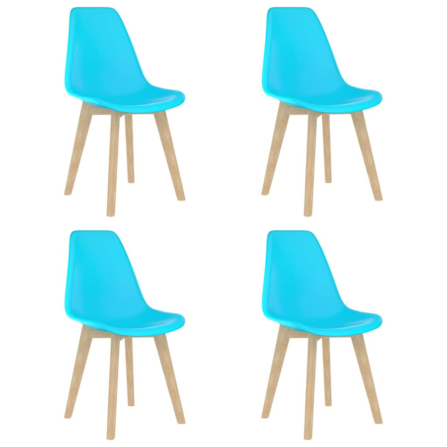 Eetkamerstoelen 4 St Kunststof Blauw 4