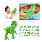 Knutselpuzzel dinosaurus 104-delig foam groen