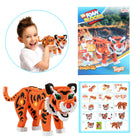 3D puzzel tijger 121-delig foam oranje