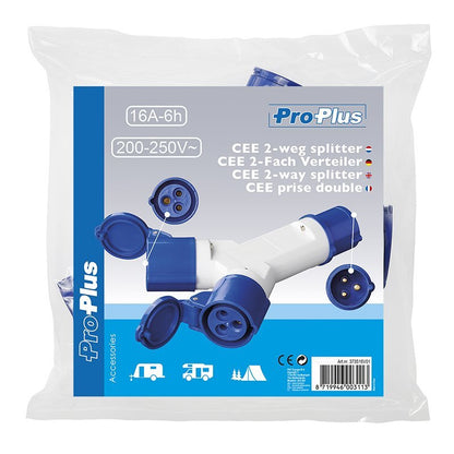 Proplus Cee 2-Weg Splitter 16 Amp&Egrave;Re Ip44 230 Volt 3-Polig