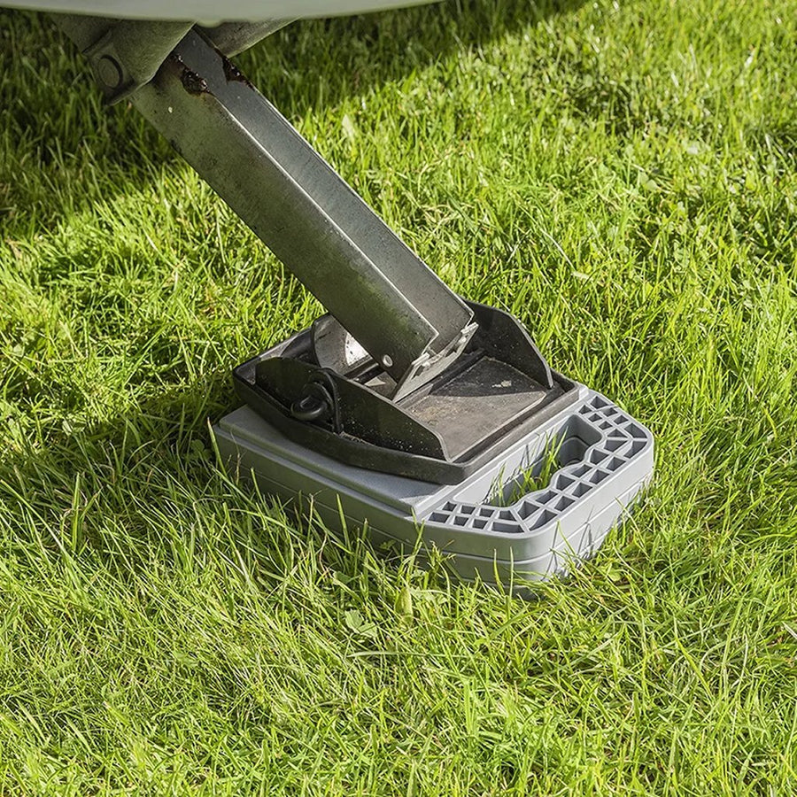 Proplus Onderlegplaten Stapelbaar Met Handvat 4 Stuks Grijs