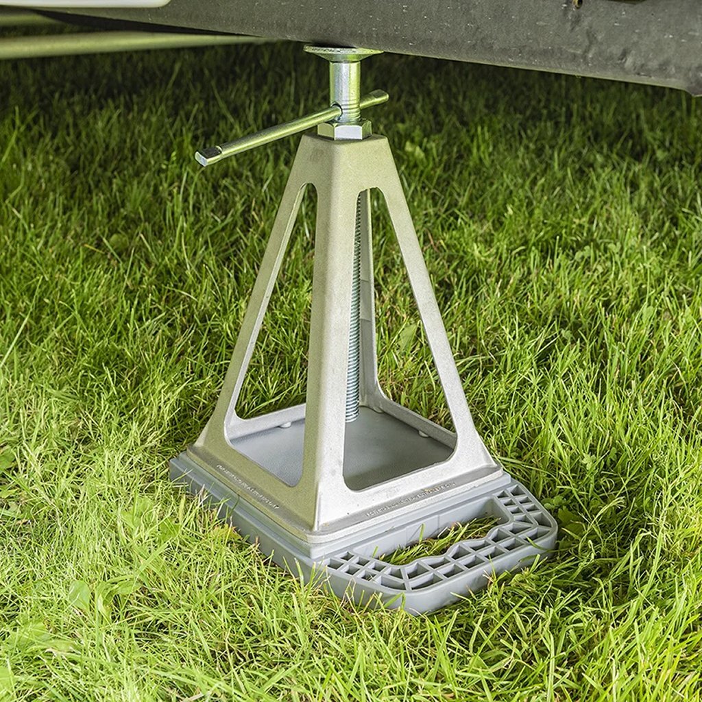 Proplus Onderlegplaten Stapelbaar Met Handvat 4 Stuks Grijs