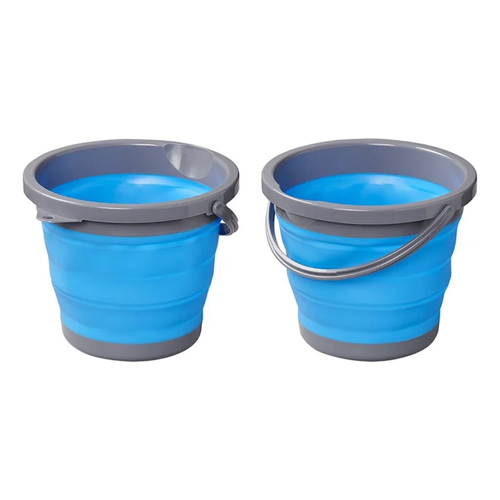 Proplus Emmer Opvouwbaar Met Deksel 5L Blauw/Grijs