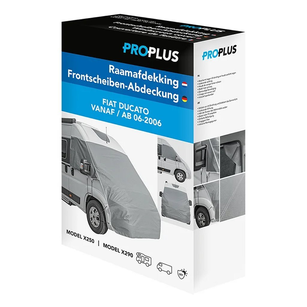 Proplus Raamafdekking Nonwoven Voor Fiat Ducato X250/X290 Grijs