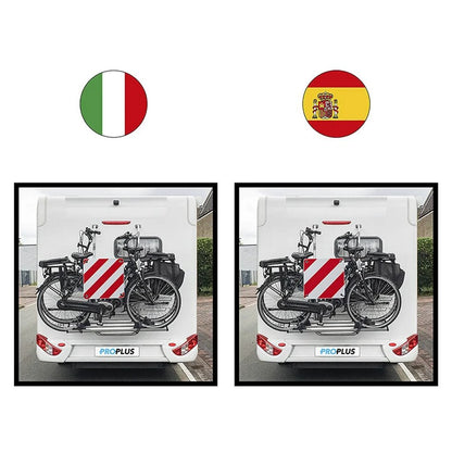 Proplus Markeringsbord Flexibel 50X50 Cm Voor Itali&Euml;/Spanje/Portugal Rood/Wit