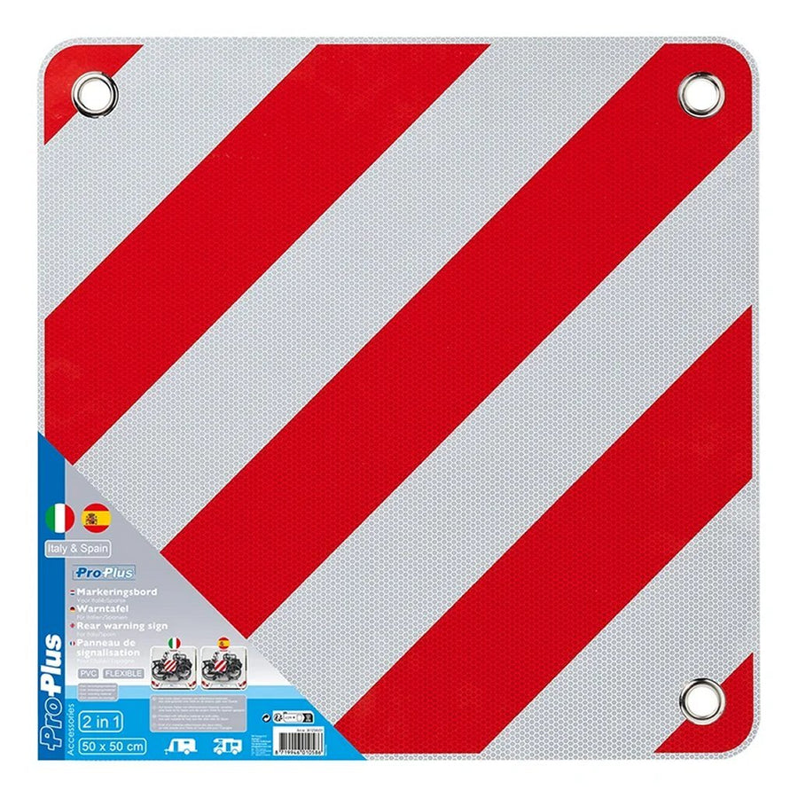 Proplus Markeringsbord Flexibel 50X50 Cm Voor Itali&Euml;/Spanje/Portugal Rood/Wit