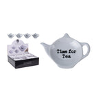 Excellent Houseware Porcelain Teabag Holder Teapot White Assorted