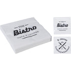 Basic Napkins Bistro Design 20 Pieces White