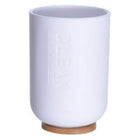 Drinkbeker badkamer 7x11 cm bamboe wit