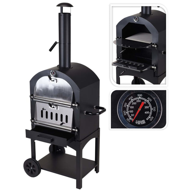 Progarden Barbecue Pizzaoven Zwart