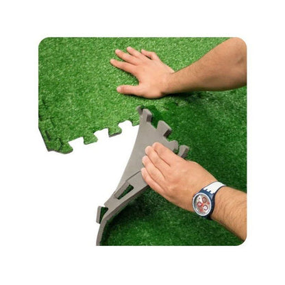 Overige Merken Vloermat Tegels 40X40X10 Cm Grasprint 6 Stuks Groen
