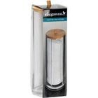 Eleganza Cotton Pad Container 7X19 Cm Bamboo/Transparent