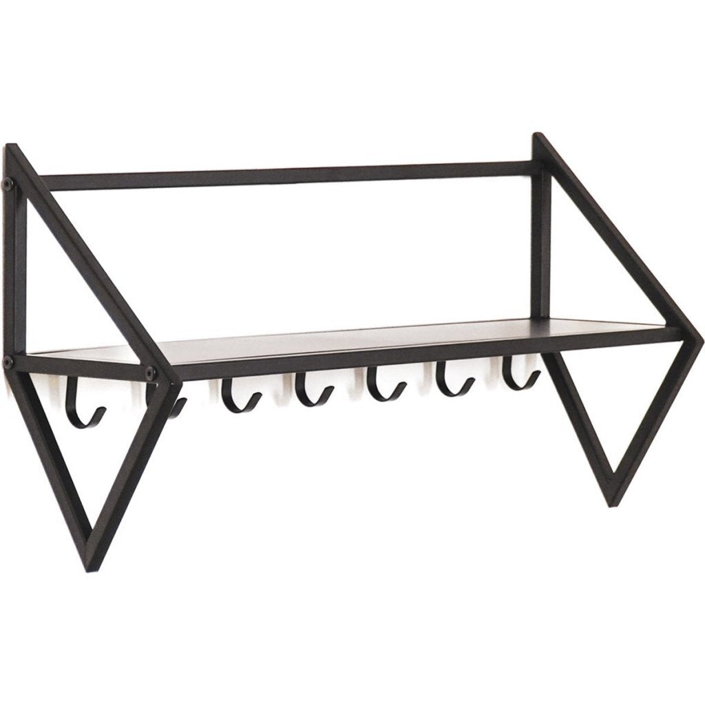 Overige Merken Housevitamin Wandkapstok Met 7 Haken 71.5X21.7X36 Cm Zwart/Metaal