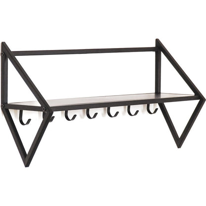 Overige Merken Housevitamin Wandkapstok Met 7 Haken 71.5X21.7X36 Cm Zwart/Metaal