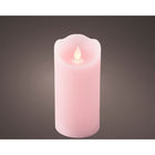 LED kaars 15x7.5 cm roze