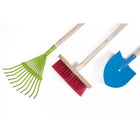 Kinder tuingereedschap 3-delig blauw rood groen