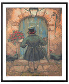 Diamond Painting Anton Pieck Man Met Rozen 40x50 cm