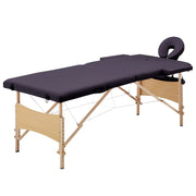 Massagetafel inklapbaar hout paars 191x70 cm