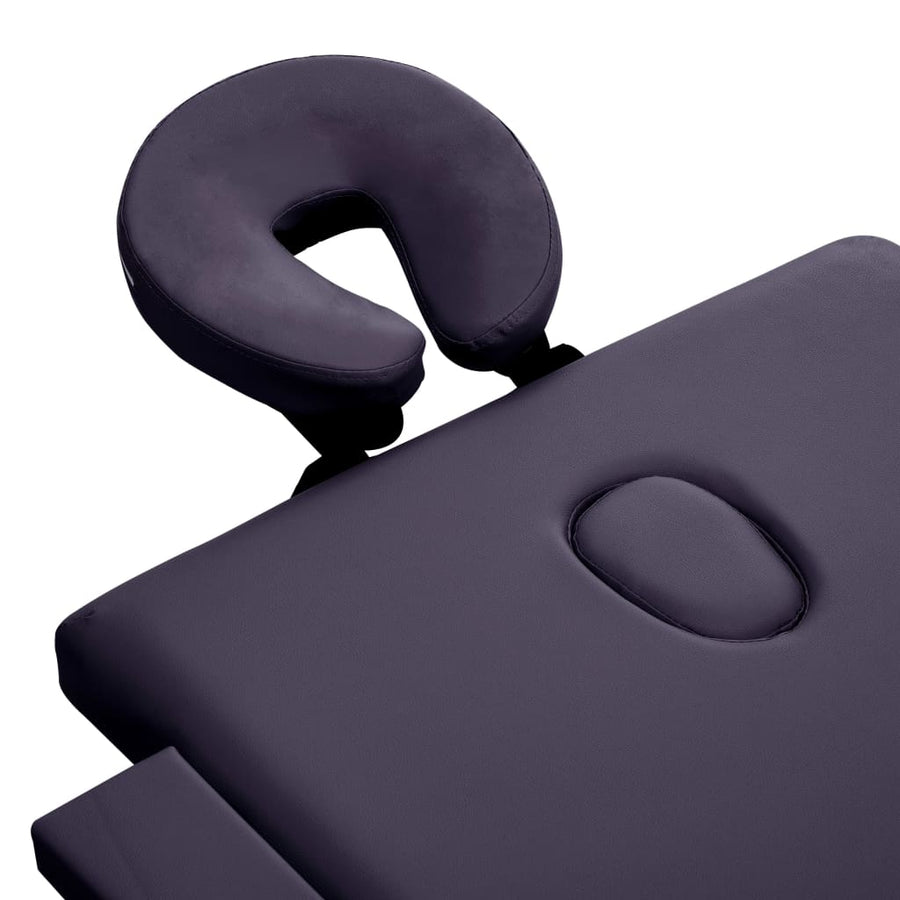Massagetafel Inklapbaar 2 Zones Hout Paars