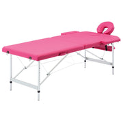 Massagetafel inklapbaar aluminium roze
