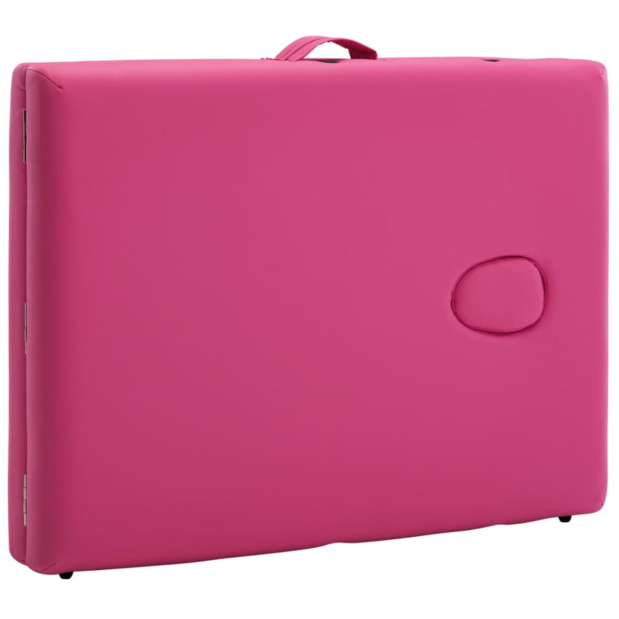 Massagetafel Inklapbaar 2 Zones Aluminum Roze