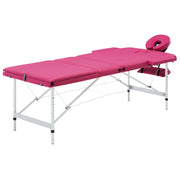 Massagetafel inklapbaar aluminum roze
