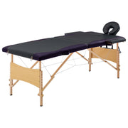 Massagetafel inklapbaar hout zwart