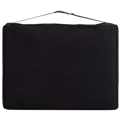 Massagetafel inklapbaar 4 zones hout zwart en wit
