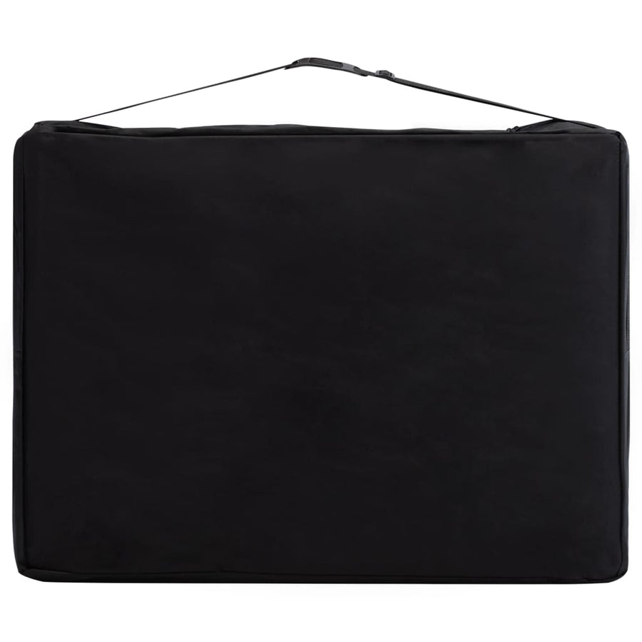 Massagetafel Inklapbaar 4 Zones Hout Zwart en roze